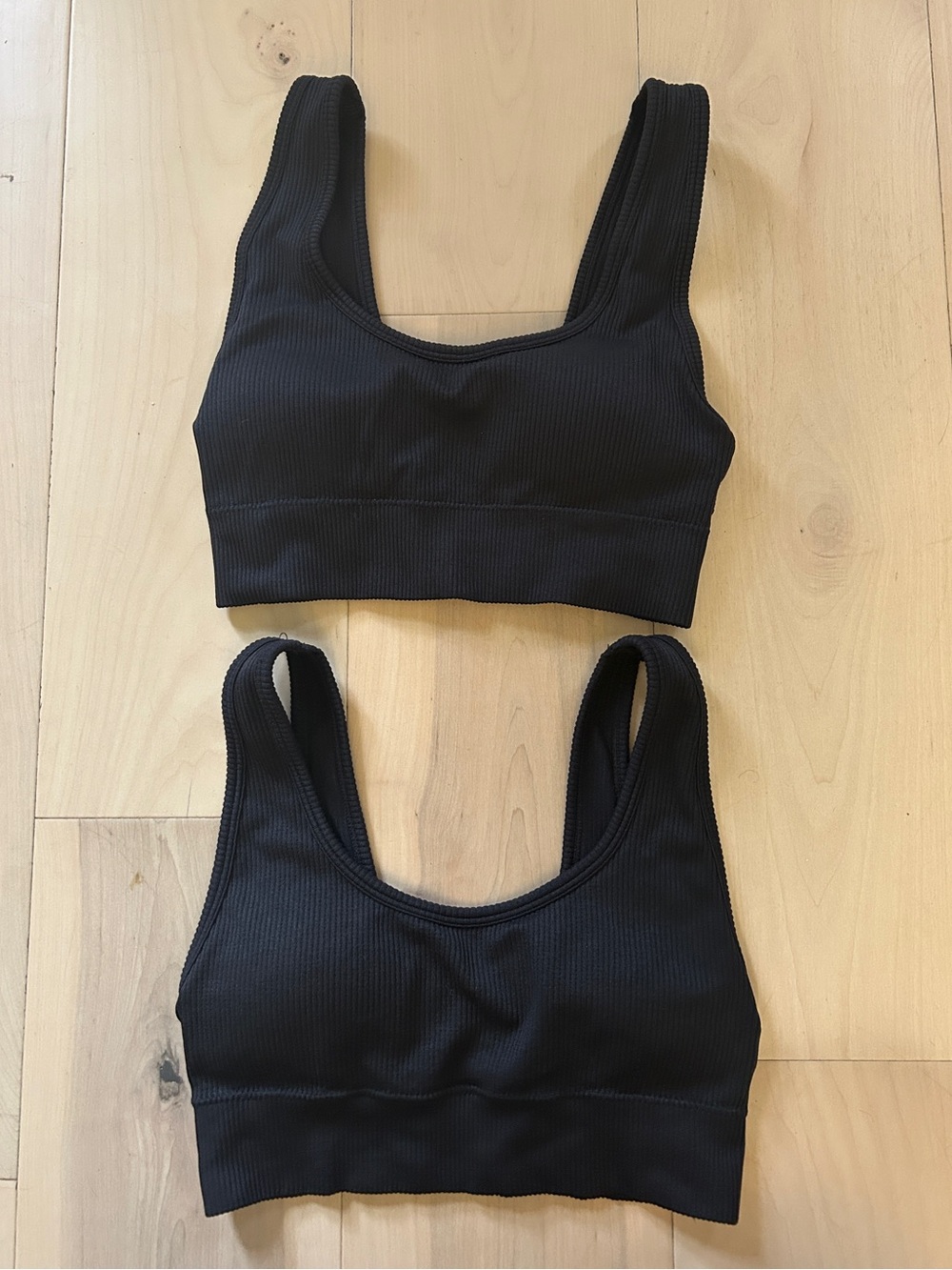 NWOT 2 Black Padded Bralettes No Boundaries Small